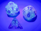 Gemini® Polyhedral Gel Green-Pink/blue Luminary™ 7-Die Set Dice Sets & Games CHESSEX