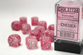 Ghostly Glow™ 16mm d6 Pink/silver Dice Block™ (12 dice) Dice Sets & Games CHESSEX