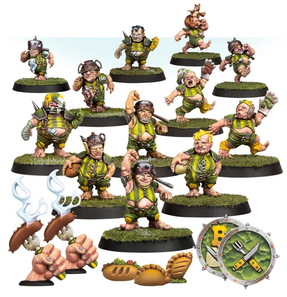 Halfling Blood Bowl Team – Greenfield Grasshuggers Miniatures Games Workshop