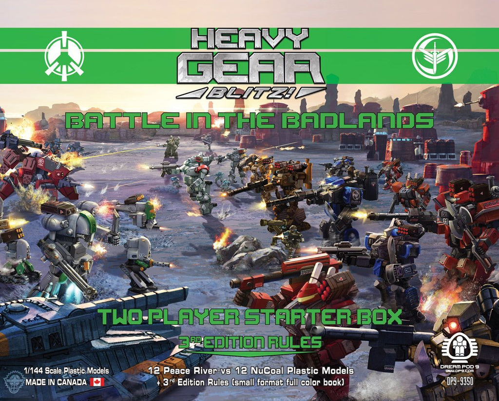 Heavy Gear Blitz: Battle in the Badlands 2 Player Starter Box Miniatures Dream Pod 9