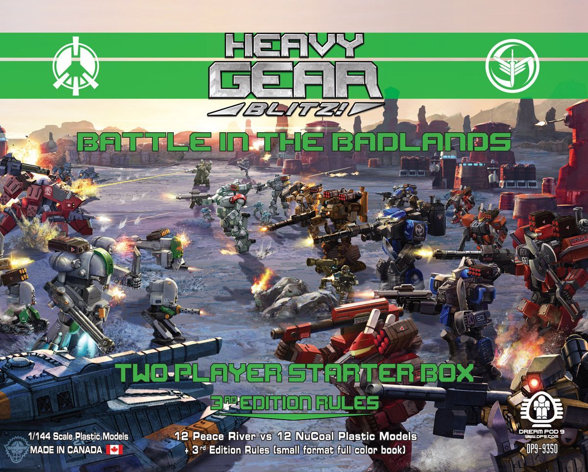 Heavy Gear Blitz: Battle in the Badlands 2 Player Starter Box Miniatures Dream Pod 9