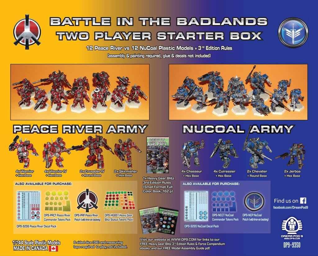 Heavy Gear Blitz: Battle in the Badlands 2 Player Starter Box Miniatures Dream Pod 9