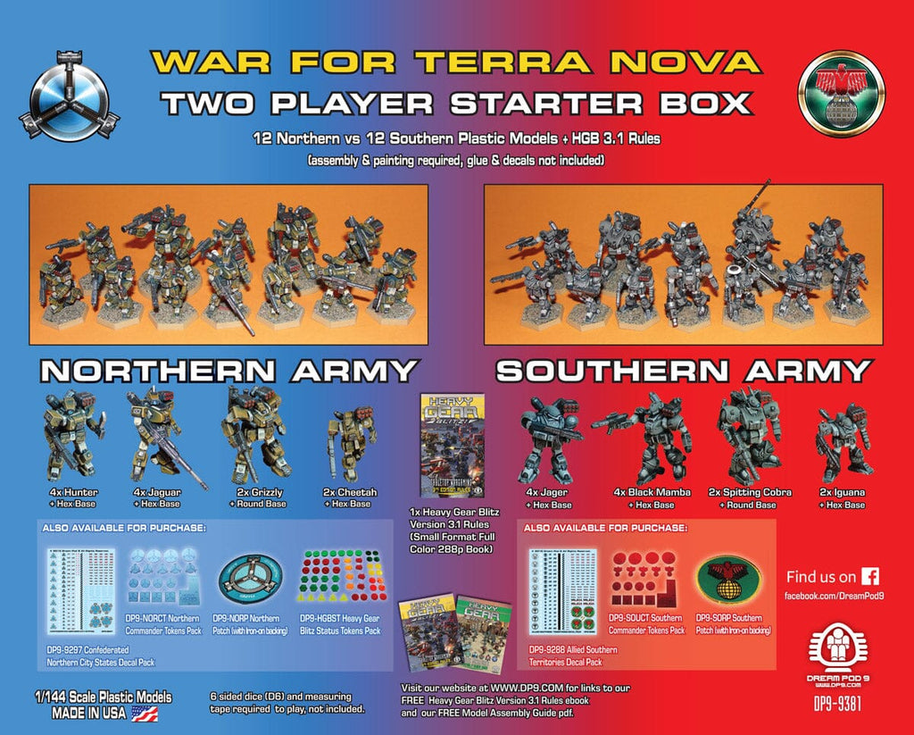 Heavy Gear Blitz: War for Terra Nova: 2 Player Starter Box (Version 3.1) Miniatures Dream Pod 9