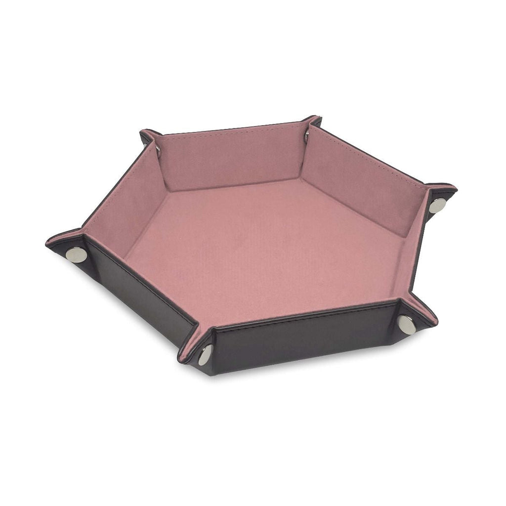 Hexagon Dice Tray Supplies BCW Pink