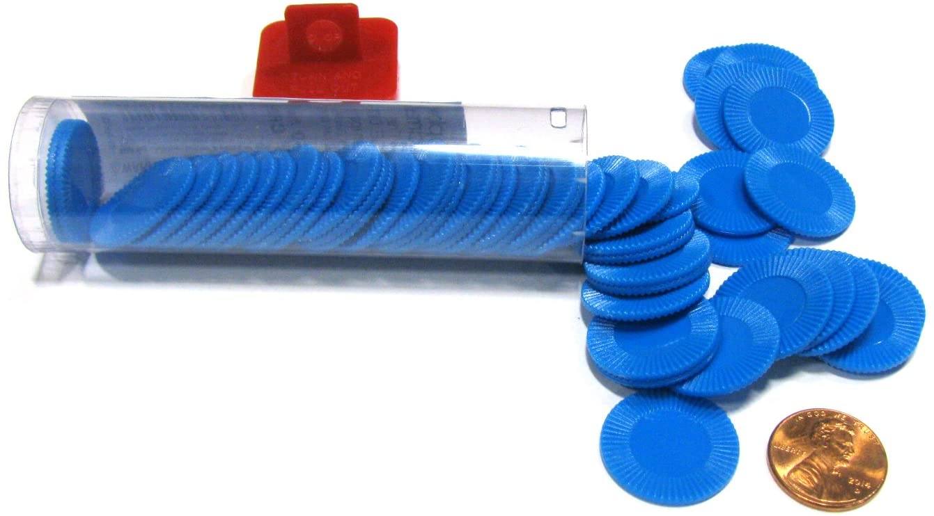 Koplow Games 7/8" Chips (50) Supplies Koplow Games Blue 