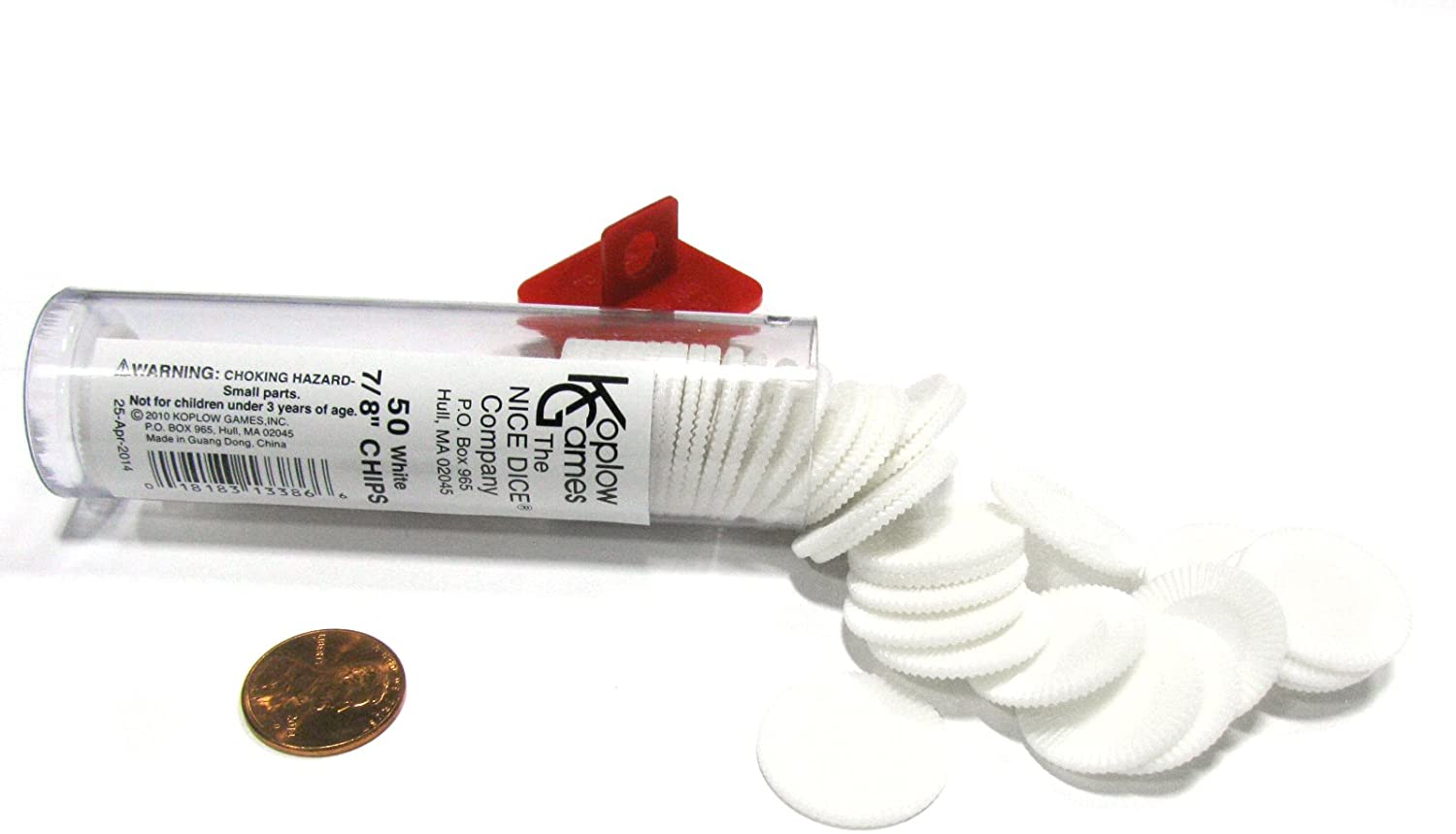 Koplow Games 7/8" Chips (50) Supplies Koplow Games White 
