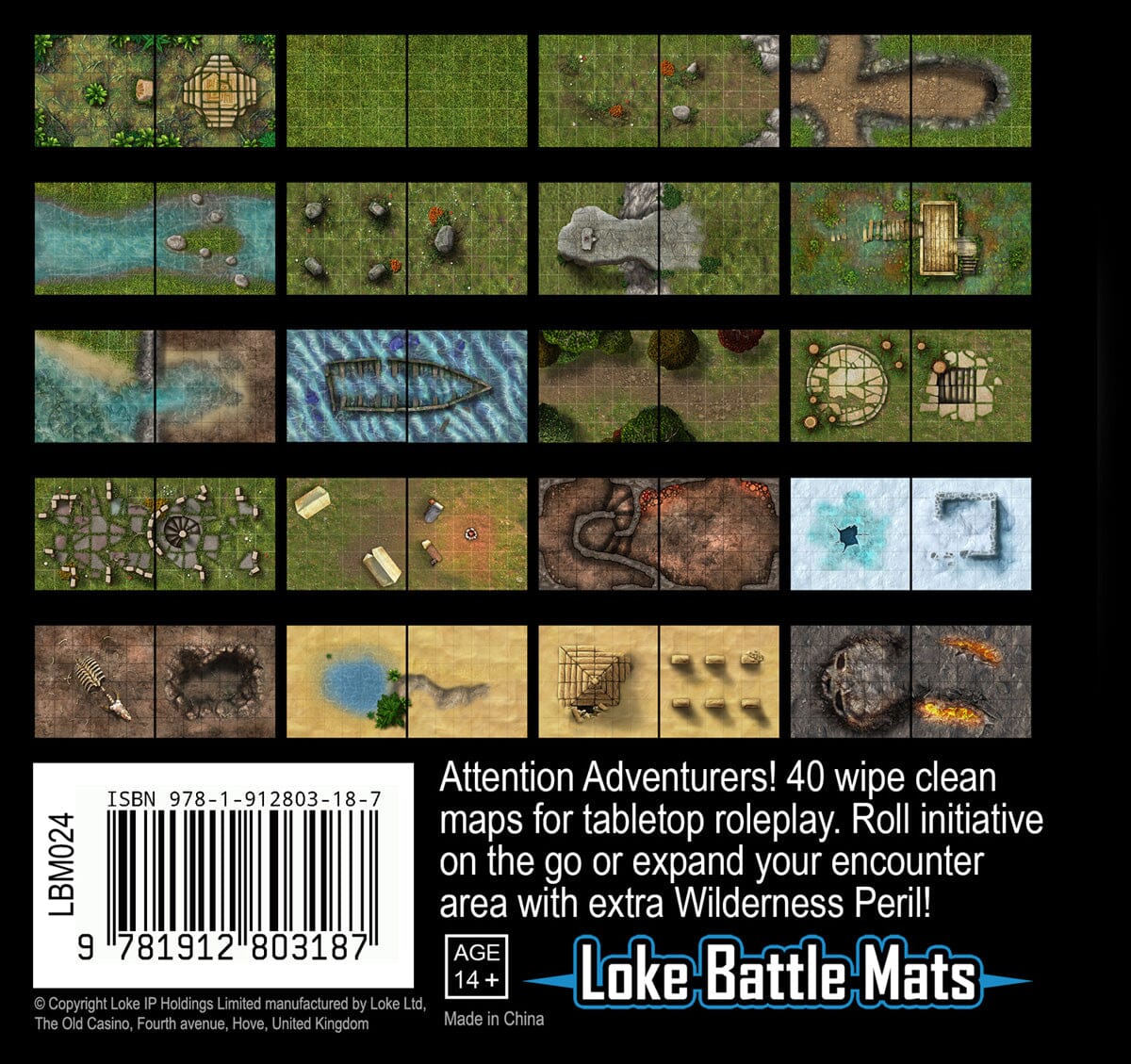 Little Book of Battle Mats - Wilderness Edition 6x6" RPG Loke 