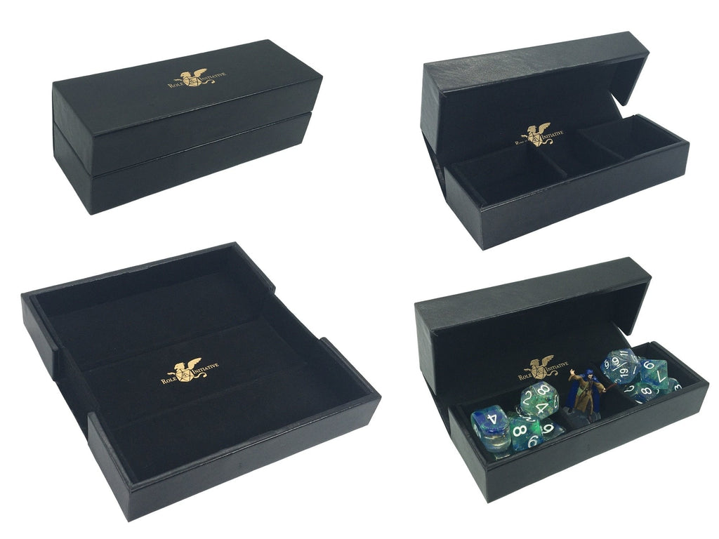 Luxury Faux Leather Dice Box / Rolling Tray Supplies Role 4 Initiative
