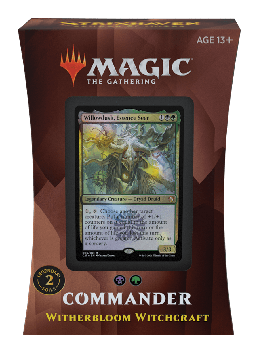 Magic the Gathering: Strixhaven: School of Mages Witherbloom Witchcraft Commander Deck General Wizards of the Coast 