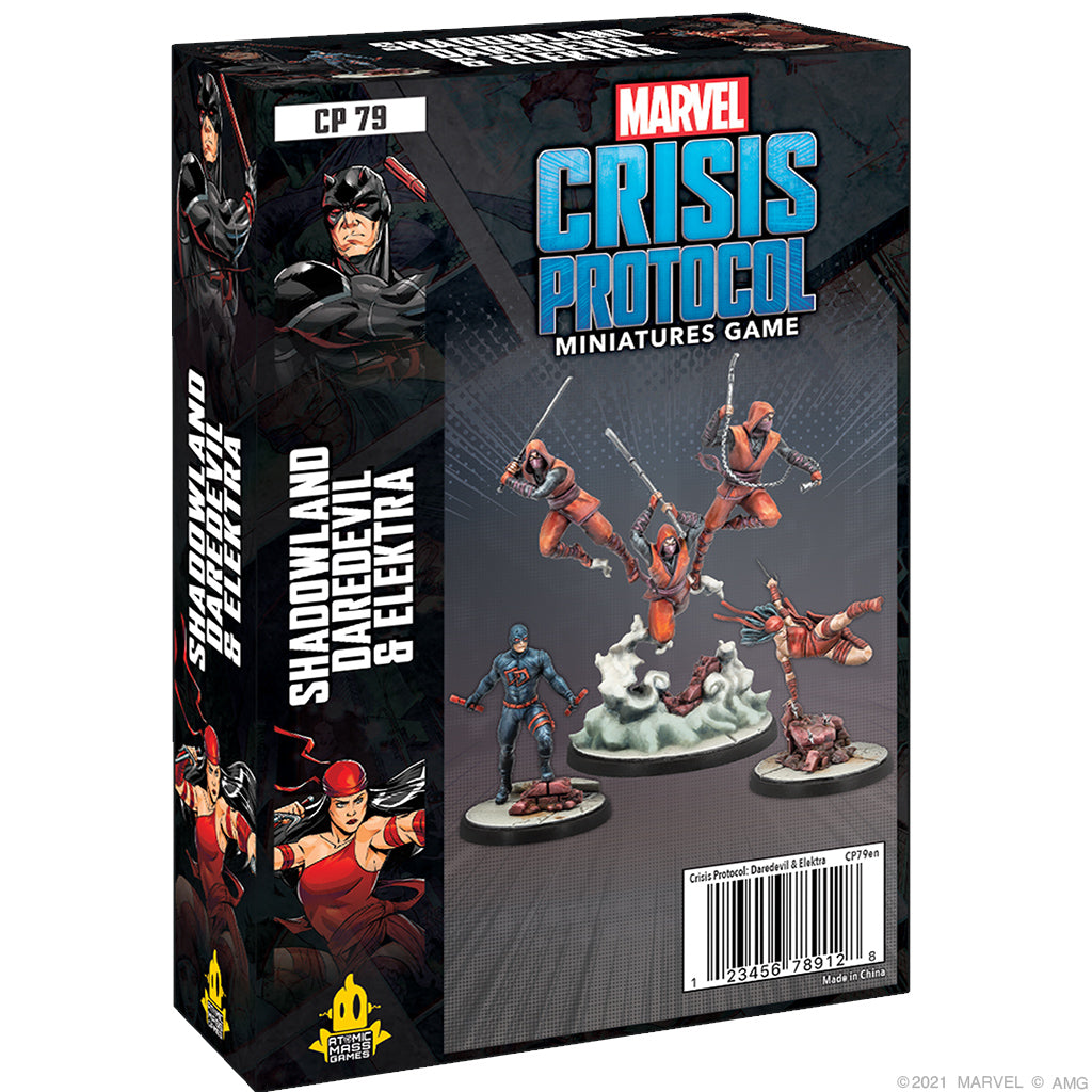 Marvel Crisis Protocol Shadowland Daredevil & Elektra Miniatures Atomic Mass