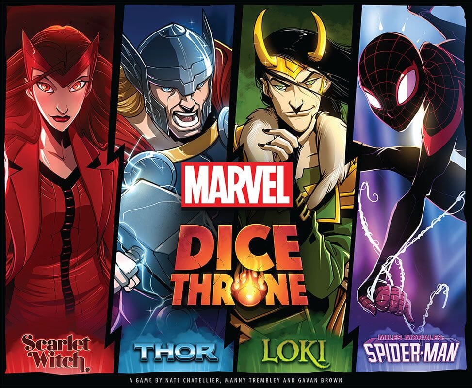 Marvel Dice Throne: Scarlet Witch v. Thor v. Loki v. Spider-Man Card Games ROXLEY GAMES