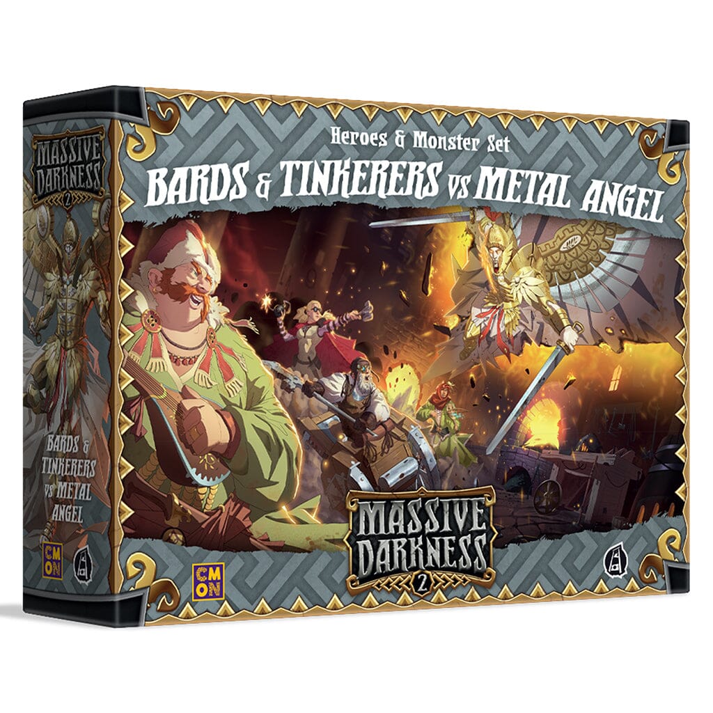 Massive Darkness 2: Heroes & Monster Set – Bards & Tinkerers vs Metal Angel Board Games CMON