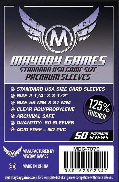 Mayday 7076 56x87 Card Sleeves MAYDAY GAMES INC