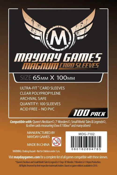 Mayday 7102 65x100 Card Sleeves MAYDAY GAMES INC