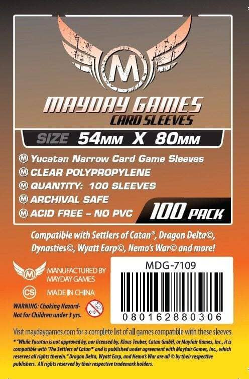 Mayday 7109 54x80 100pack Card Sleeves MAYDAY GAMES INC