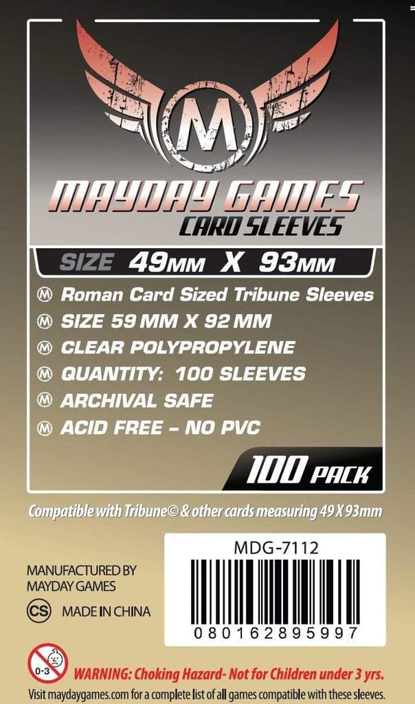 Mayday 7112 49x93 100pack Card Sleeves MAYDAY GAMES INC