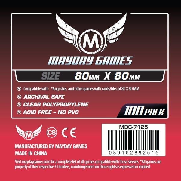 Mayday 7125 80x80 100pack Card Sleeves MAYDAY GAMES INC