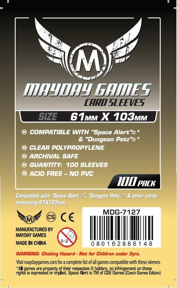 Mayday 7127 61x103 100pack Card Sleeves MAYDAY GAMES INC