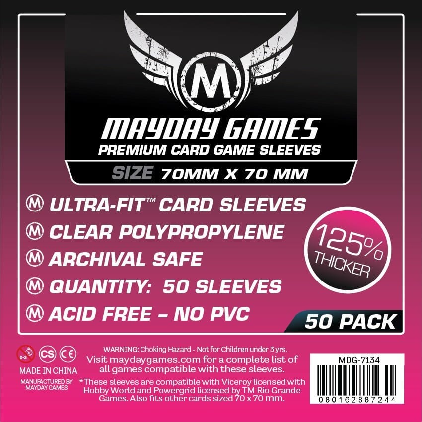 Mayday 7134 70x70 50pack Card Sleeves MAYDAY GAMES INC