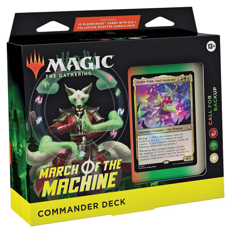MTG: March of the Machine Commander Decks CCG Wizards of the Coast Call for Backup 