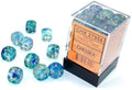 Nebula Oceanic/Gold: 12mm Dice Block (36 Dice) General CHESSEX