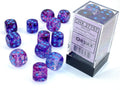 Nebula® 16mm d6 Nocturnal™/blue Luminary™ Dice Block™ (12 dice) Dice Sets & Games CHESSEX
