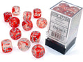 Nebula® 16mm d6 Red/silver Luminary™ Dice Block™ (12 dice) Dice CHESSEX