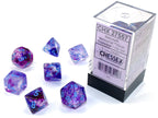 Nebula® Polyhedral Nocturnal™/blue Luminary™ 7-Die Set Dice CHESSEX