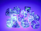 Nebula® Polyhedral Nocturnal™/blue Luminary™ 7-Die Set Dice CHESSEX