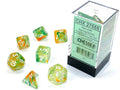 Nebula® Polyhedral Spring/white Luminary™ 7-Die Set Dice CHESSEX