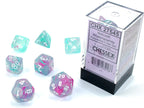 Nebula® Polyhedral Wisteria/white Luminary™ 7-Die Set Dice CHESSEX