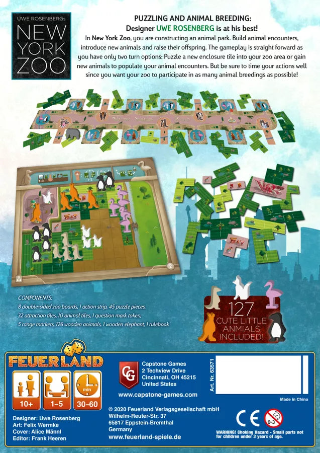New York Zoo Board Games CAPSTONE GAMES