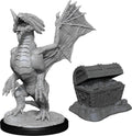 Nolzur's Marvelous Miniatures: Bronze Dragon Wyrmling & Pile of Sea Found Treasure General Wizkids