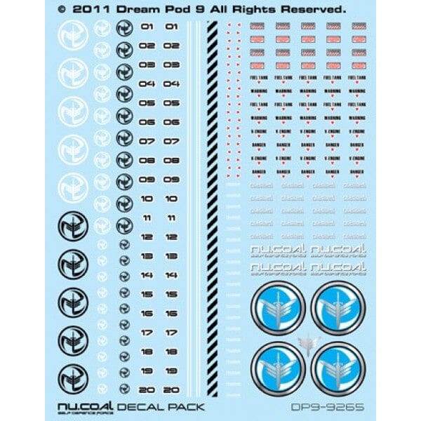 NuCoal Decals Sheet Miniatures Dream Pod 9