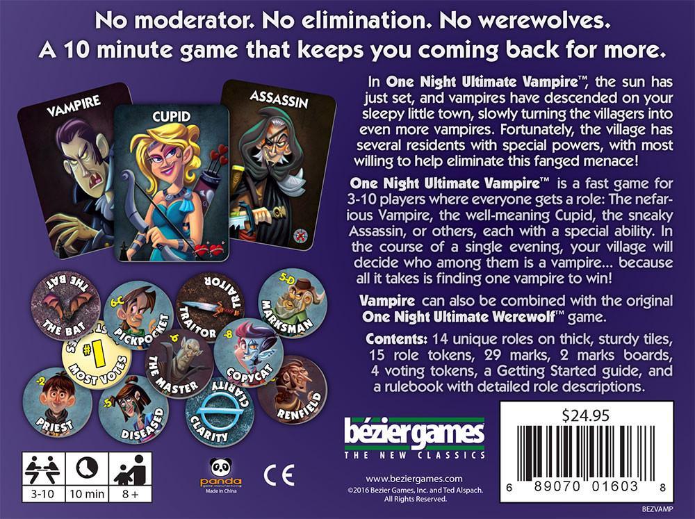 One Night Ultimate Vampire Party Game Bezier Games