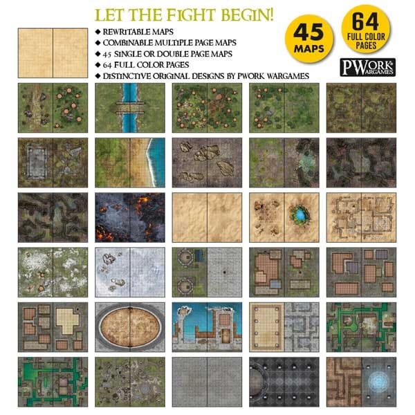 PWork Wargames Combat Book - RPG Maps RPG Pwork