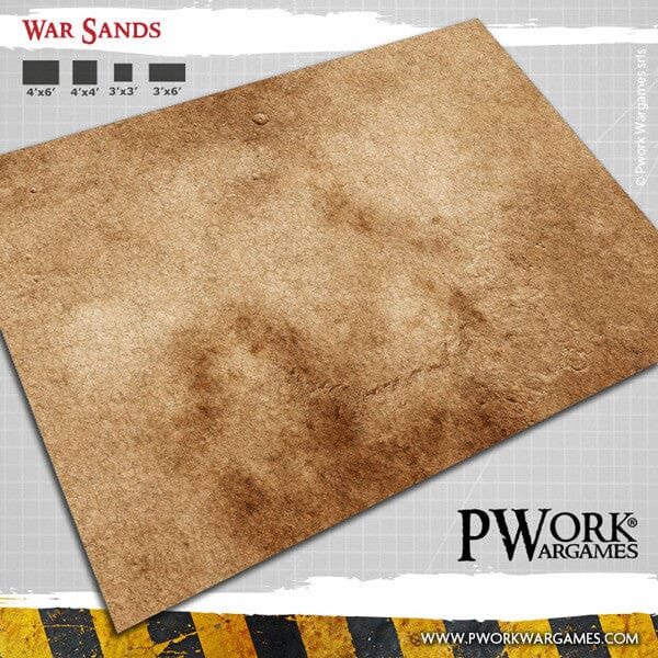PWork Wargames Neoprene Gaming Mat 3x3 Play Mats Pwork War Sands