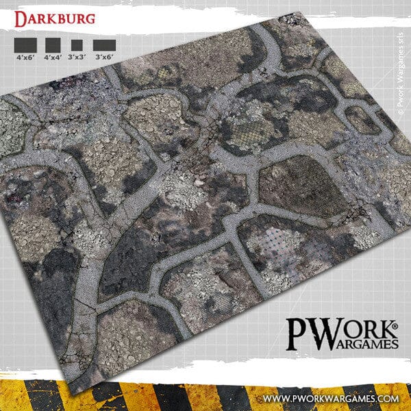 PWork Wargames Neoprene Gaming Mat 3x6 Play Mats Pwork Darkburg