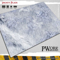 PWork Wargames Neoprene Gaming Mat 3x6 Play Mats Pwork Frosty Plain