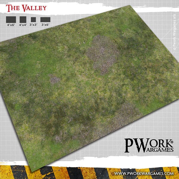 PWork Wargames Neoprene Gaming Mat 3x6 Play Mats Pwork The Valley
