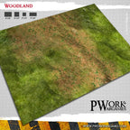PWork Wargames Neoprene Gaming Mat 3x6 Play Mats Pwork Woodland
