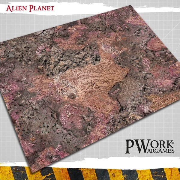 PWork Wargames Neoprene Gaming Mat 44x60" Play Mats Pwork Alien Planet 