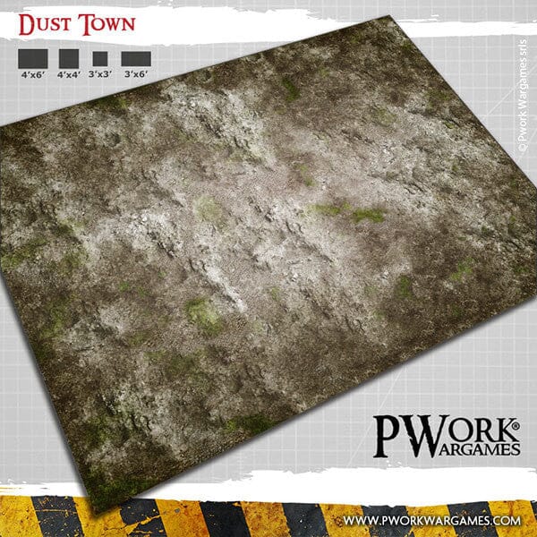 PWork Wargames Neoprene Gaming Mat 44x60" Play Mats Pwork Dust Town 