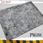 PWork Wargames Neoprene Gaming Mat 4x4 Play Mats Pwork City Ruins
