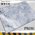 PWork Wargames Neoprene Gaming Mat 4x4 Play Mats Pwork Frosty Plain