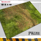 PWork Wargames Neoprene Gaming Mat 4x4 Play Mats Pwork Woodland