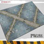 PWork Wargames Neoprene Gaming Mat 4x6 Play Mats Pwork Cyber City