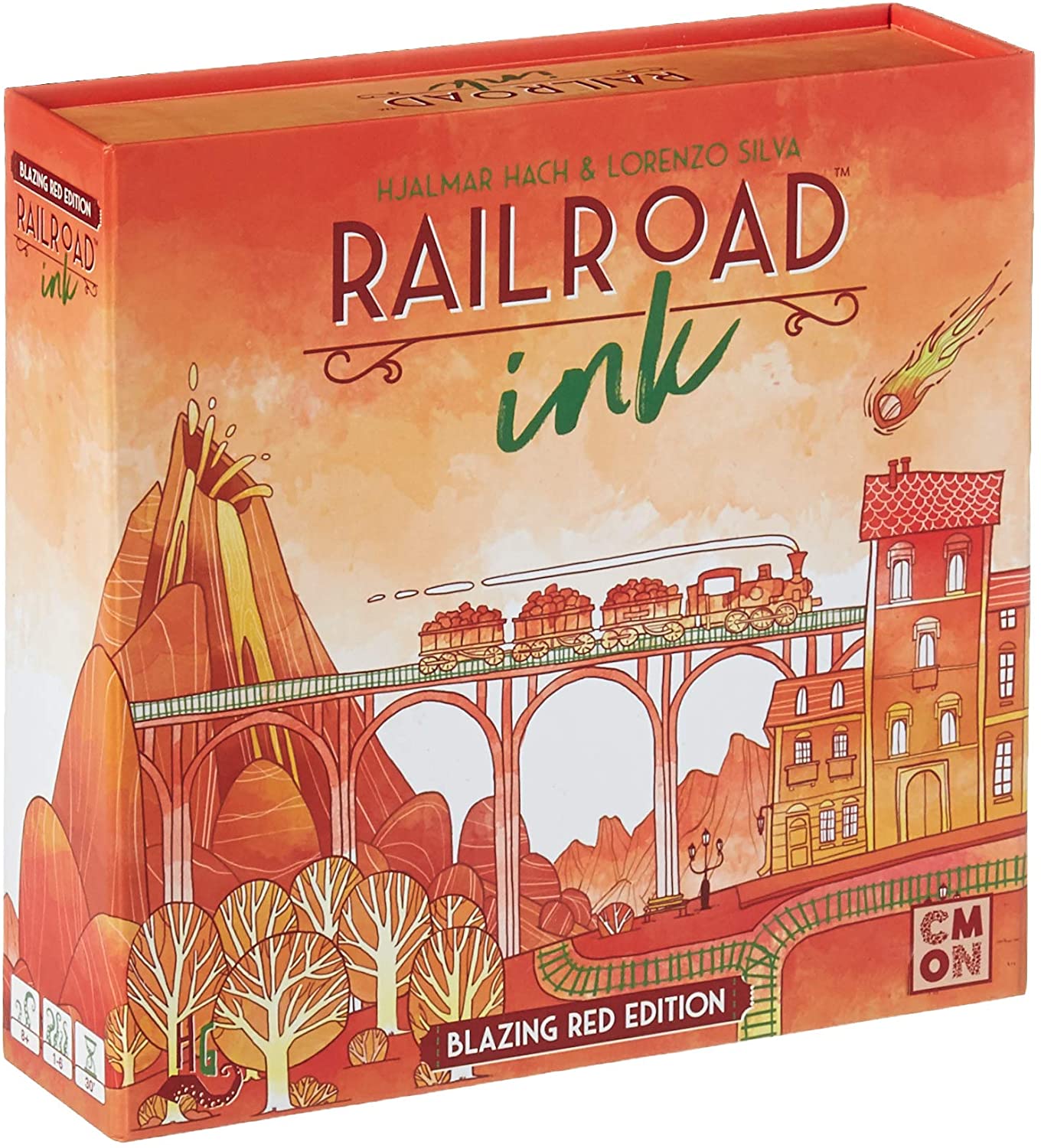 Rail Road Ink Blazing Red Edition Board Game CoolMiniOrNot 