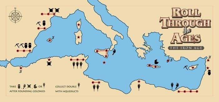 Roll Through the Ages : Iron Age - Mediterranean Expansion Board Games Eagle-Gryphon Games