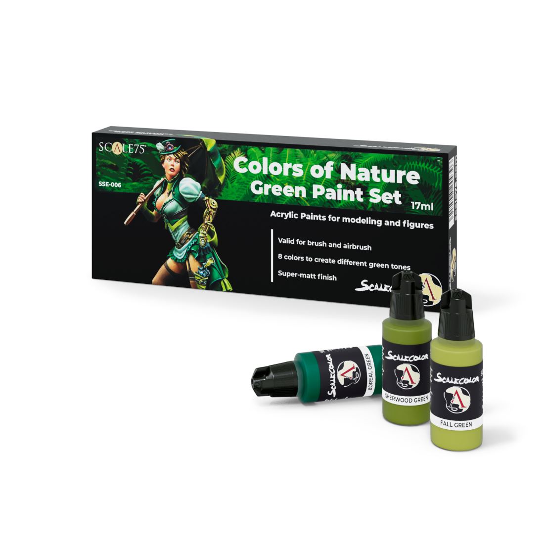 Scale 75 Scalecolor - Colors of Nature Green Paint Set Paint Scale 75